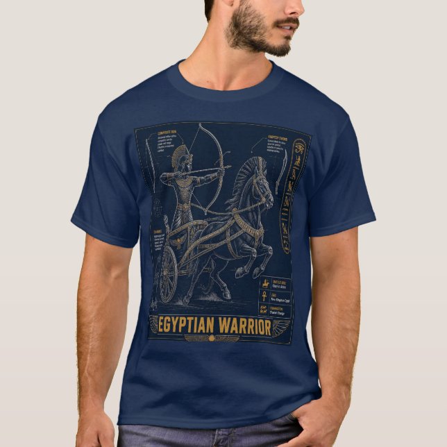 Egyptian Warrior Blueprint T-Shirt (Front)