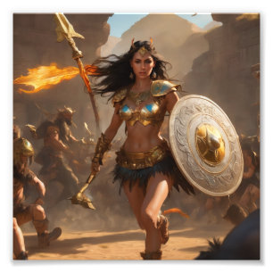 Egyptian Warrior Queen on the Battlefield Photo Print