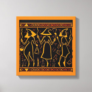 Egyptian Witches Halloween 4 Canvas Print