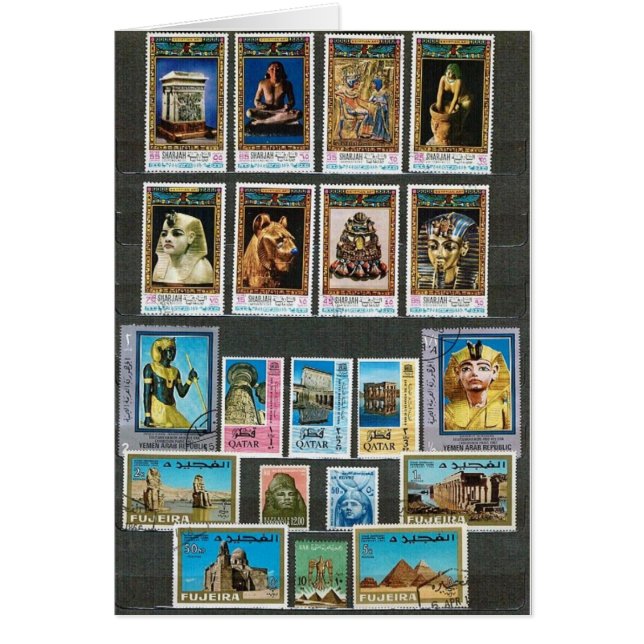 Egyptology on stamps (Front)