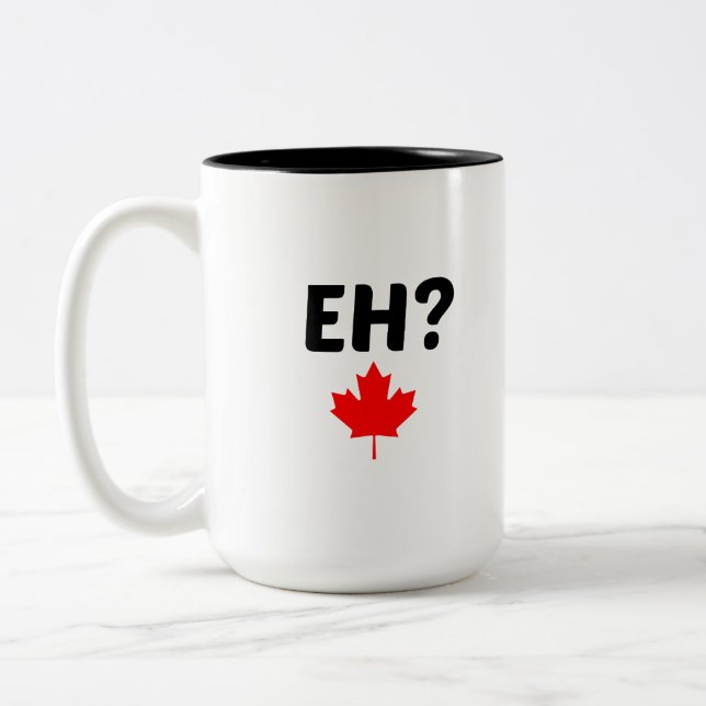 EH CANADA MAPPLE LEAF Two-Tone COFFEE MUG (Left)