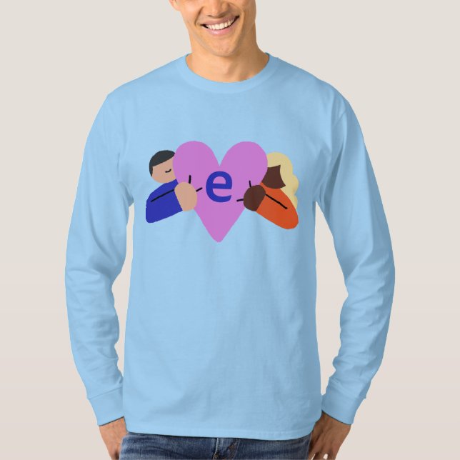 EH Compassion Logo Long Sleeve T-shirt Light Blue (Front)