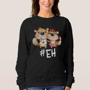 Eh Cute Beaver Happy Canada Day Maple Leaf For Kid Sweatshirt