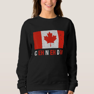 Eh Funny Canadian Vintage Maple Leaf Canada Flag Sweatshirt
