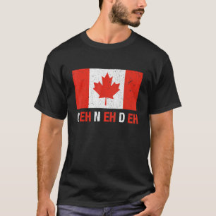 Eh Funny Canadian Vintage Maple Leaf Canada Flag T-Shirt