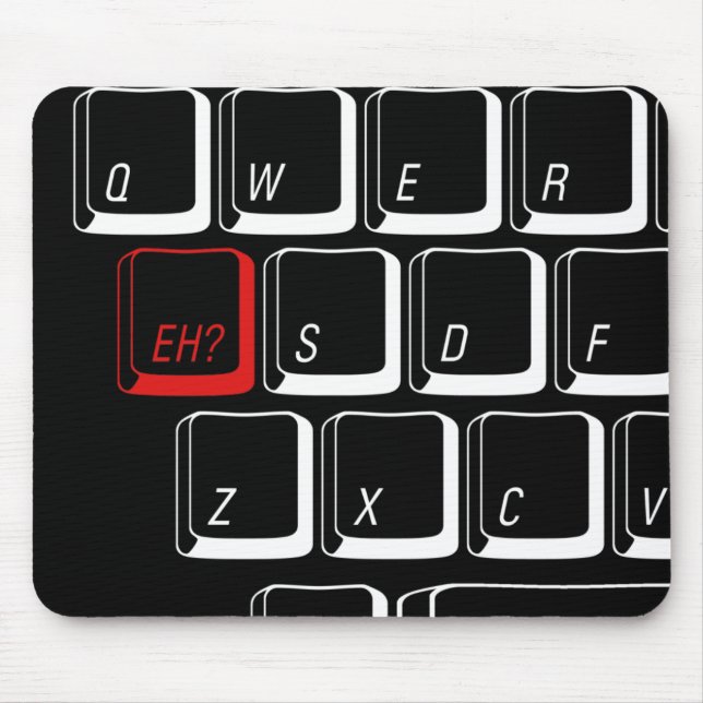Eh Key - Black Mouse Pad (Front)