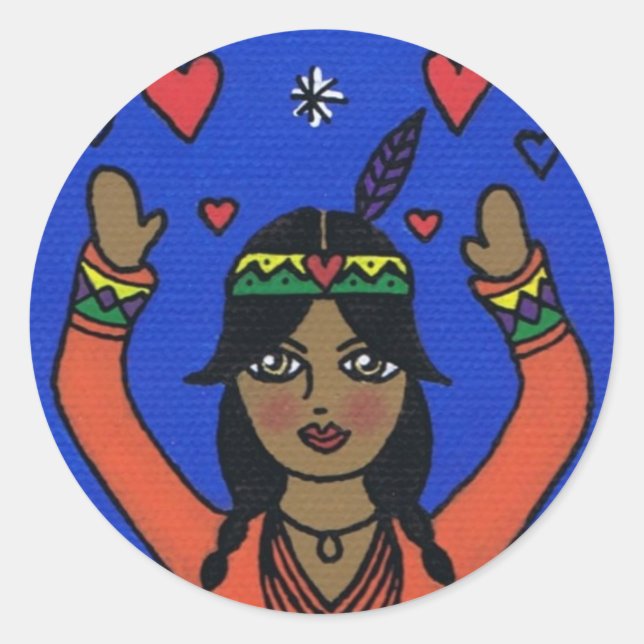 Ehawee propage l'amour (stickers) classic round sticker (Front)