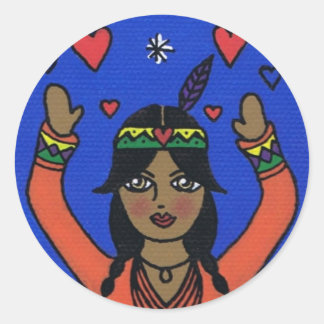 Ehawee propage l'amour (stickers) classic round sticker