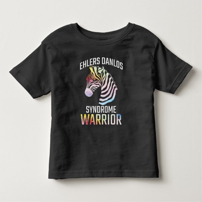 Ehlers Danlos Awareness Gift EDS Warrior Zebra Toddler T-Shirt (Front)