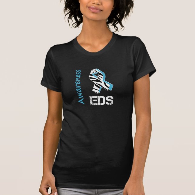 Ehlers-Danlos Awareness Zebra Stripe Ribbon Shirt (Front)