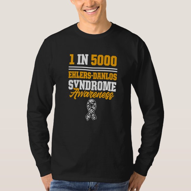 Ehlers Danlos Syndrome Awareness 1 In 5000 Warrior T-Shirt (Front)