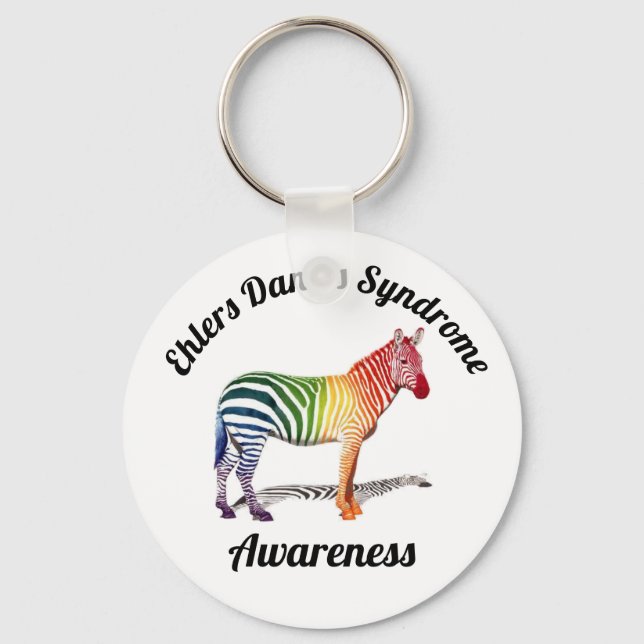 Ehlers Danlos Syndrome Awareness Key Chain (Front)