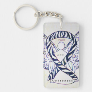 Ehlers-Danlos Syndrome Awareness Ribbon Keychain
