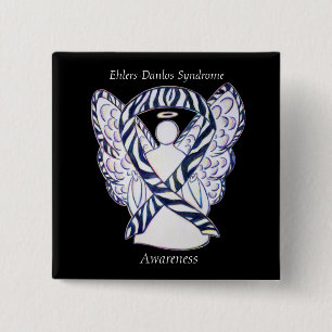 Ehlers-Danlos Syndrome Awareness Ribbon Zebra Pins
