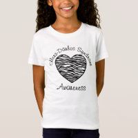 Ehlers Danlos Syndrome Awareness Zebra Heart Shirt