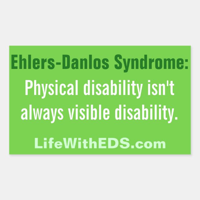 Ehlers-Danlos Syndrome (EDS) Sticker (Front)