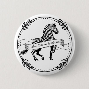 Ehlers Danlos Syndrome Warrior 6 Cm Round Badge