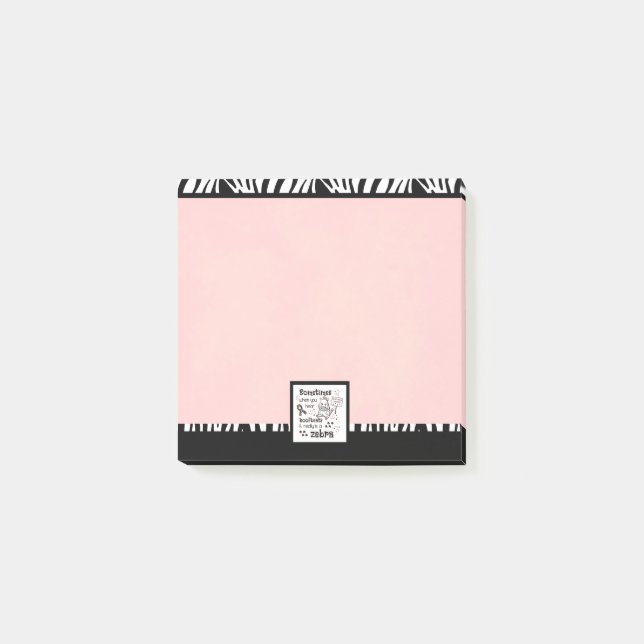 Ehlers-Danlos Syndrome Zebra Awareness Post-it Notes (Front)