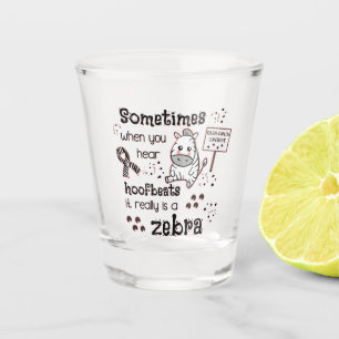 Ehlers-Danlos Syndrome Zebra Awareness Shot Glass