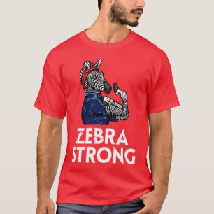 EhlersDanlos Syndrome Rosie the Riveter Zebra Stro T-Shirt