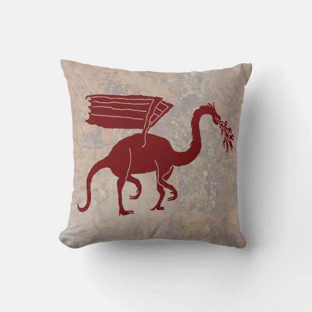 Eiagon Dragon Petroglyph Cushion (Front)