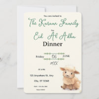 Eid Al Adha Beige Cute Sheep Party