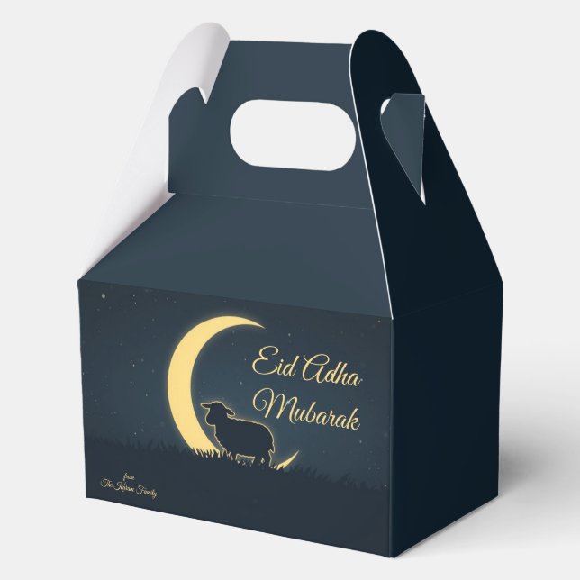 Eid  Al Adha Mubarak  Elegant Dinner  Favour Box (Back)