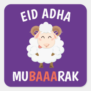 Eid Al Adha Mubarak For Muslim Square Sticker