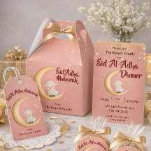 Eid  Al Adha Mubarak  Modern Pink