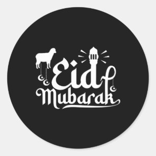 Eid Al Adha Mubarak Muslims Sheep Family 2023 Classic Round Sticker