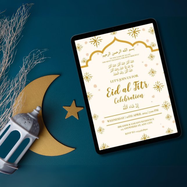 Eid Al Fitr Celebration Eid Mubarak EDITABLE Invitation (Creator Uploaded)