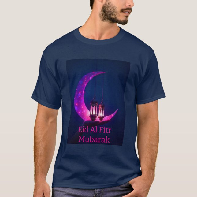 Eid Al Fitr Celebration Glow Tshirt For Men (Front)