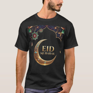 Eid al fitr Islamic celebration Gold And navy T-Shirt