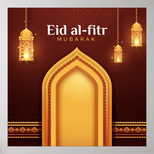 Eid Al-Fitr Mubarak Poster (Front)