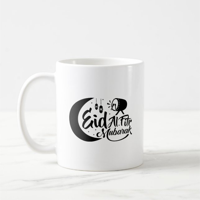 Eid Al-Fitr Mubarak Typography Mug (Left)
