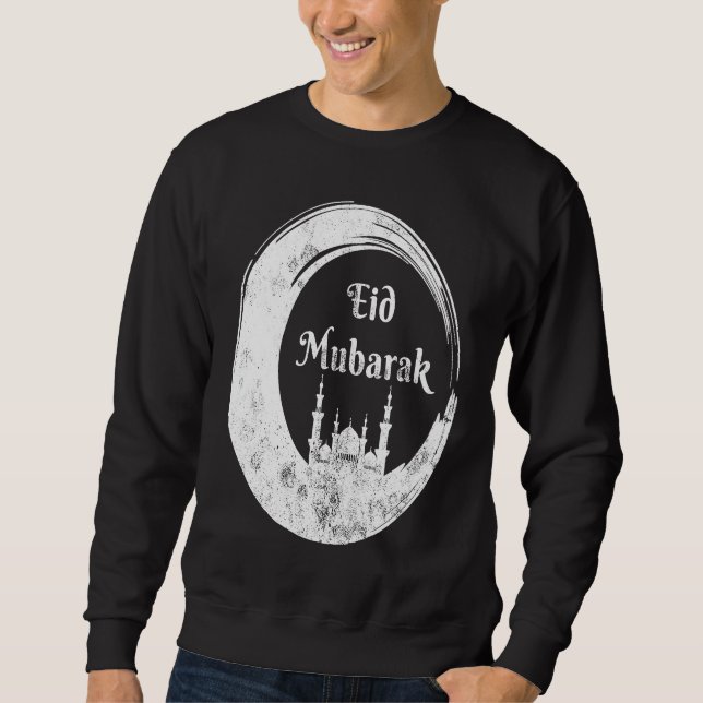 Eid Alfitr Mubarak Kareem Karim Celebration mosque Sweatshirt (Front)