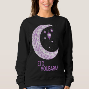 Eid Alfter Ramadan Girls And Kids Cutest Moon 2022 Sweatshirt