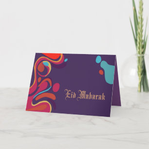 Eid card with colourful splash
