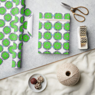 Eid floral 8-pointed star wrapping paper