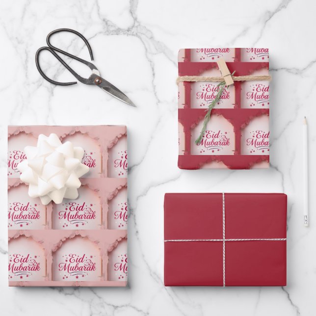 Eid Gift Wrapping Paper EID Mubarak Gift Paper  (Front)
