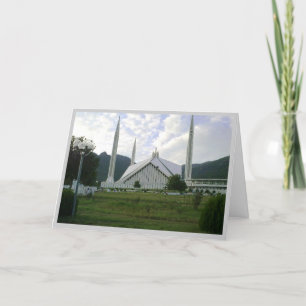 Eid greetings faisal mosque 1 Card