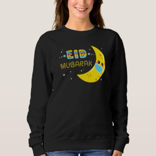 Eid Kid 2022 Mask Muslim Clothing Eid Mubarak Sweatshirt