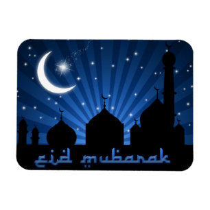 Eid Mosque Blue Night - Flexible Magnet