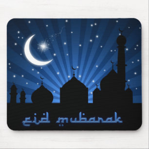 Eid Mosque Blue Night - Mousepad