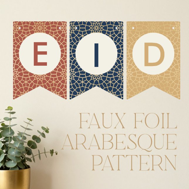 Eid Mubarak Arabian Pattern Bunting (Creator Uploaded)