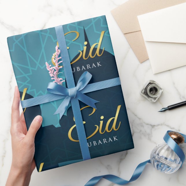 Eid Mubarak Arabic Calligraphy Wrapping Paper (Gifting)