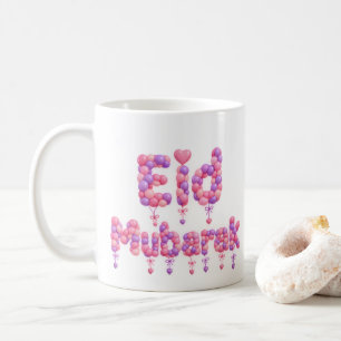 Eid Mubarak Balloon Lettering Coffee Mug