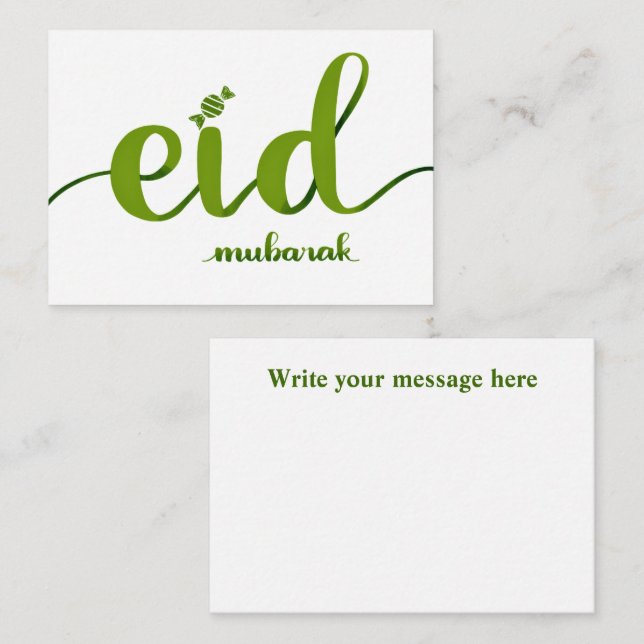 Eid Mubarak Card (Front/Back)