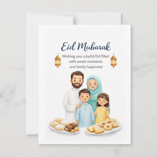 Eid Mubarak Card Instant Download (Front)