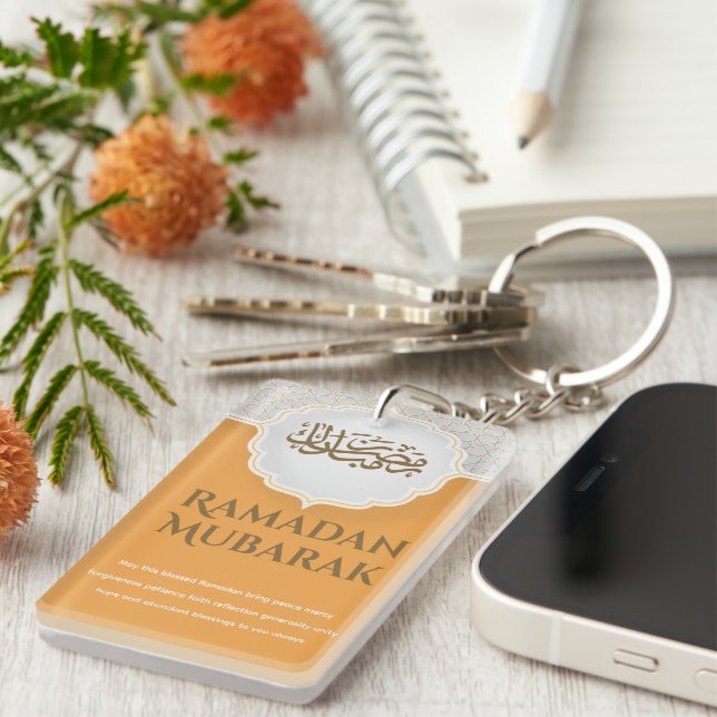 Eid Mubarak Card with Masjid Key Ring (Front Right)